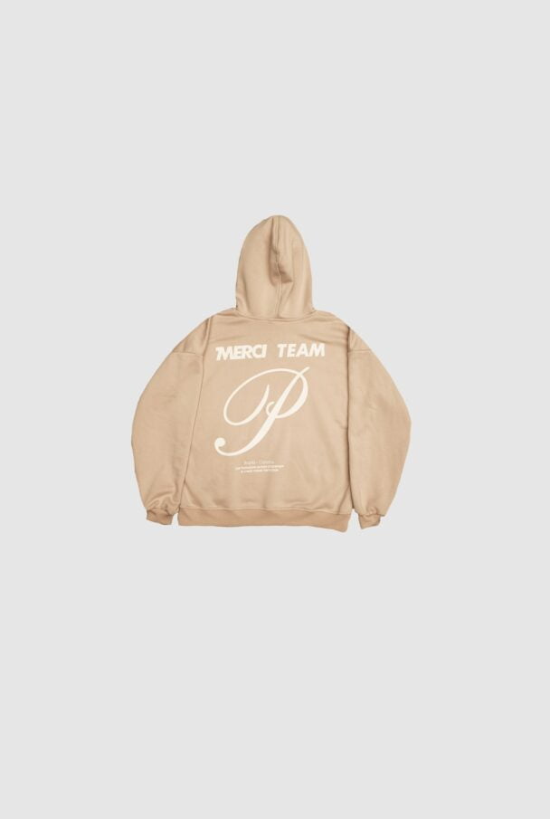 Hoodie oversize Beigie Merci Team