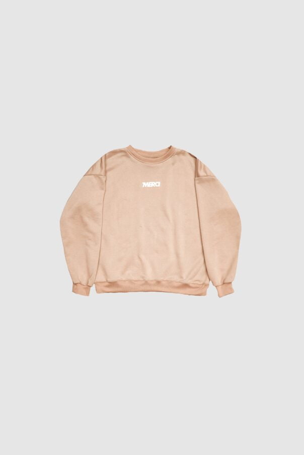 Hoodie beige oversize