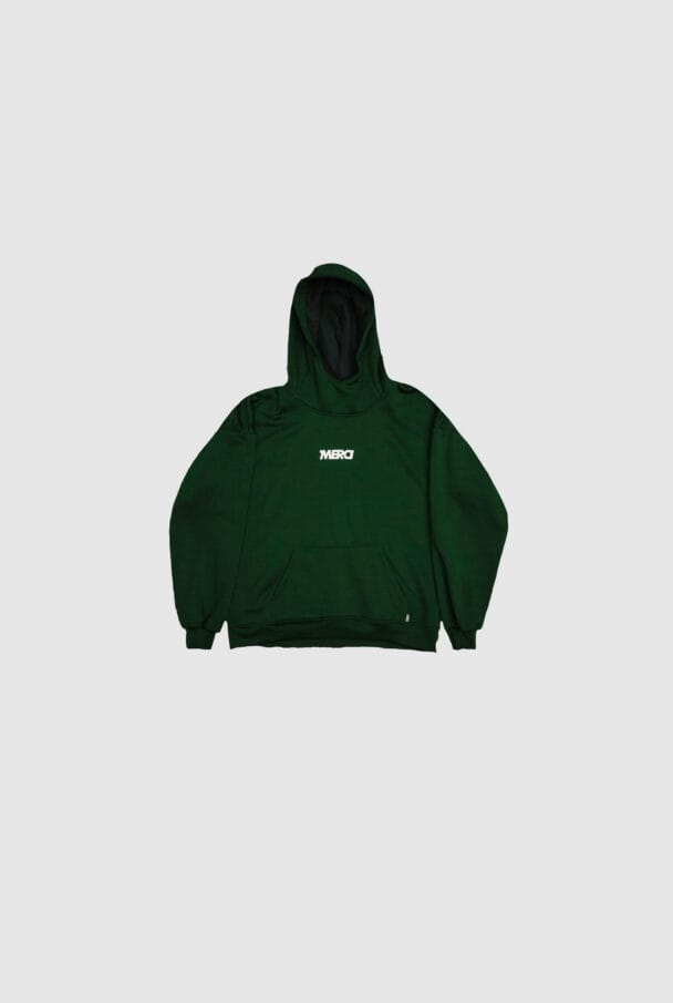 Merci Hoodie Verde Oversize