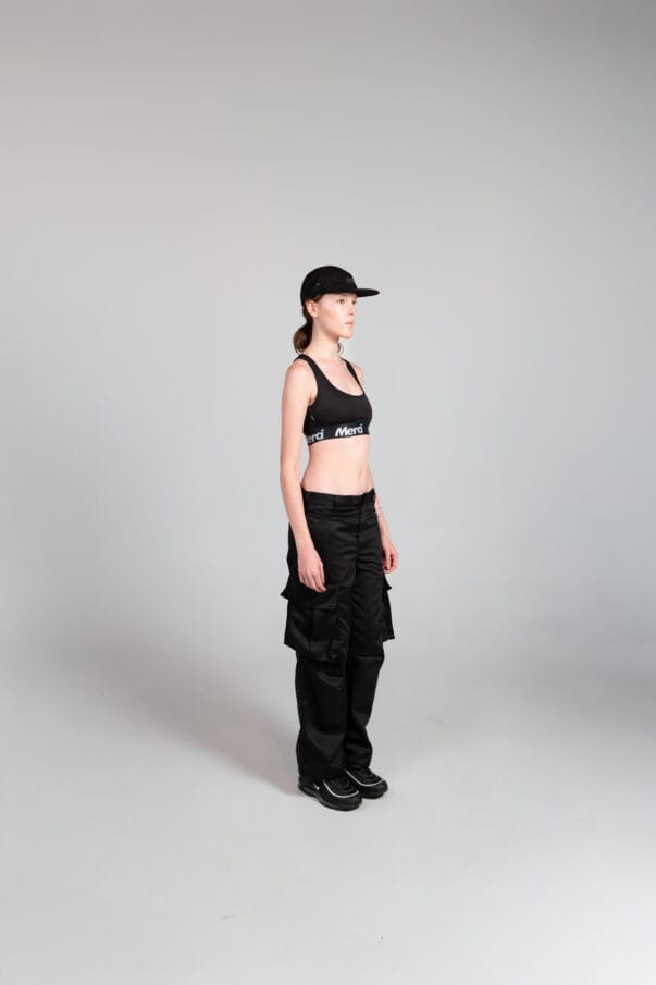 Pantalon cargo negro prisma