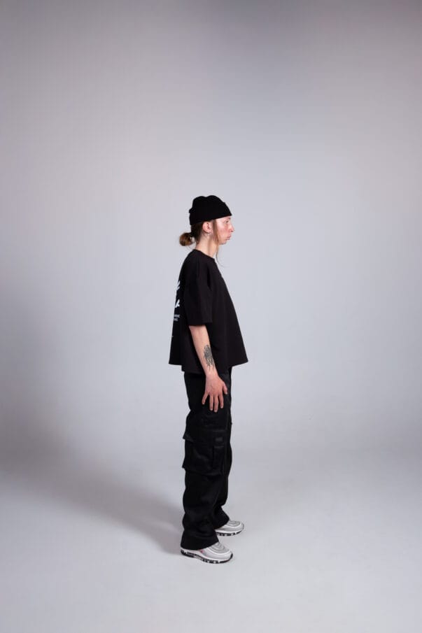 Pantalon cargo negro prisma