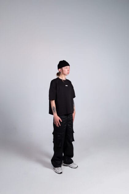 Pantalon cargo negro prisma