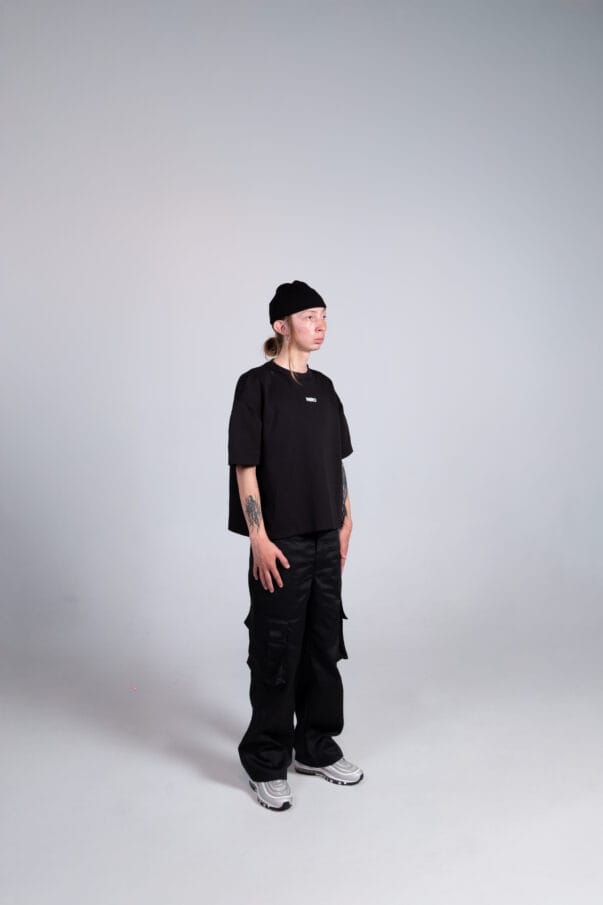 Pantalon cargo negro prisma